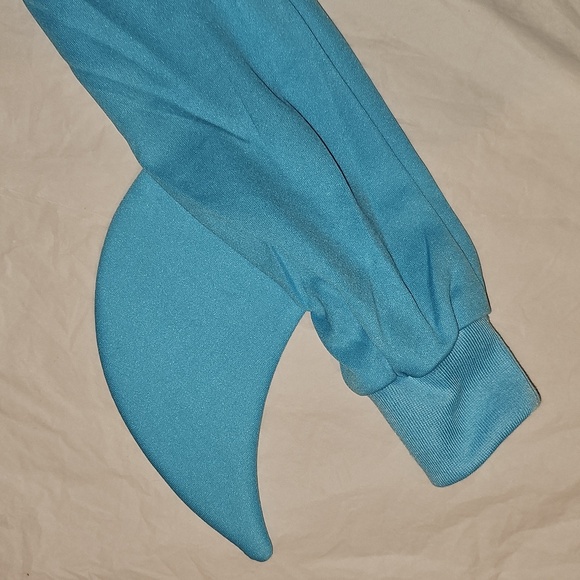 Shark Fin-Tastic Kids Small 4-6 Two pc Costume Pullover Hoodie & Leggings New - Picture 6 of 16